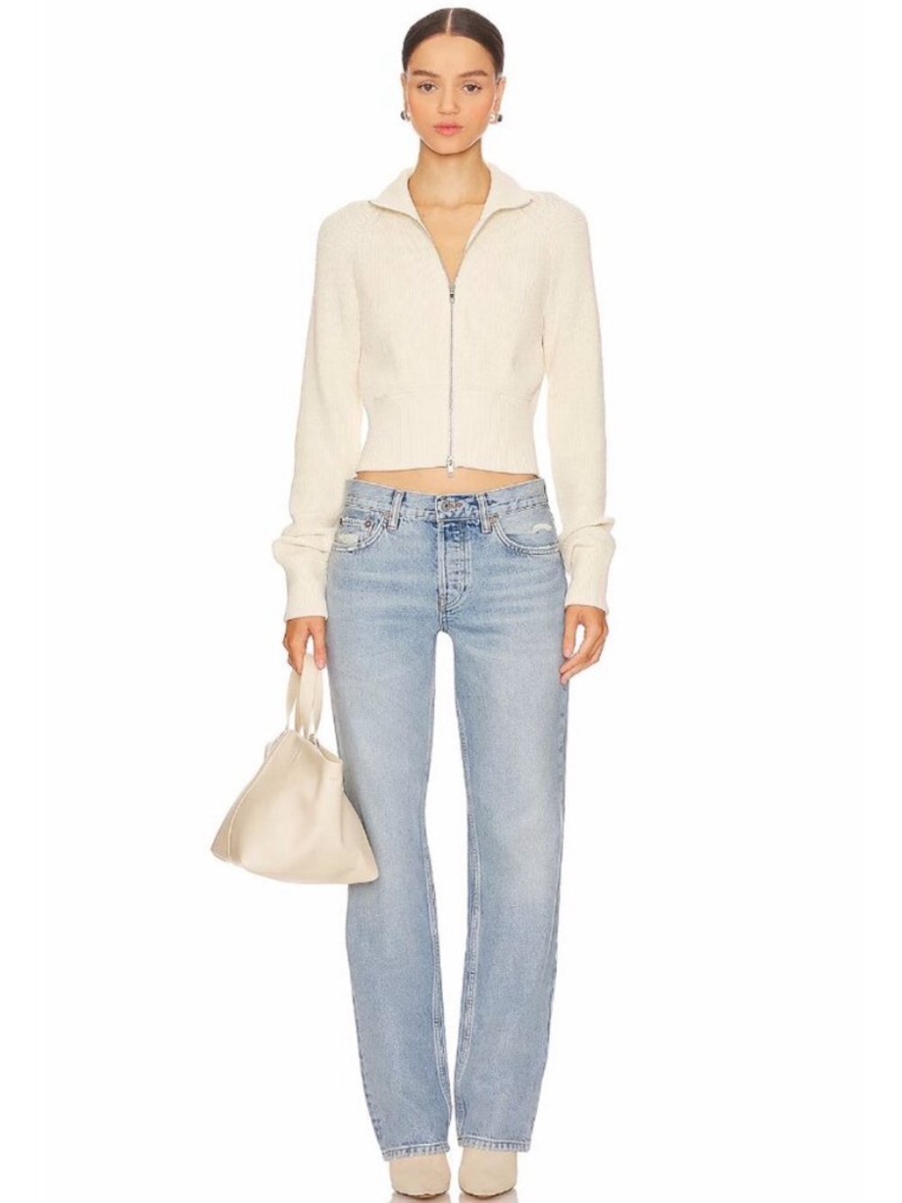 RE/DONE Originals Easy Straight Jeans in Ripped Tide Size 26